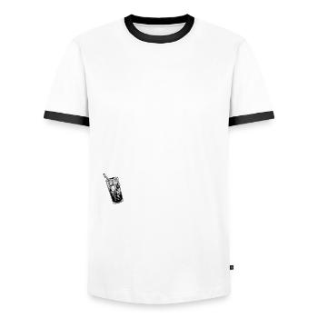 Cold Brew Outfit Love Iced Summer Coffee - Men's Ringer Shirt - white/black - Front - AI Model Female 172 light (172cm) & AI Model Male 178 dark (178cm)