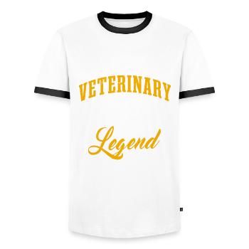 Veterinarian assistant legend - Men's Ringer Shirt - white/black - Front - AI Model Female 172 light (172cm) & AI Model Male 178 dark (178cm)