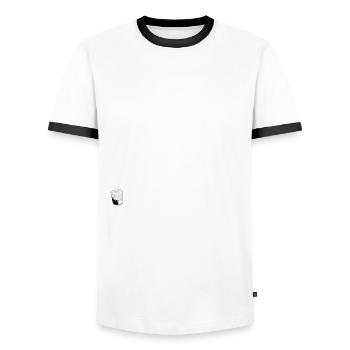 Sweet tea - Men's Ringer Shirt - white/black - Front - AI Model Female 172 light (172cm) & AI Model Male 178 dark (178cm)