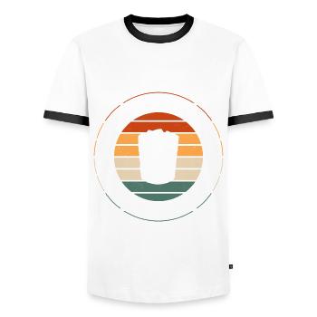 Great Sweet Tea Saying - Men's Ringer Shirt - white/black - Front - AI Model Female 172 light (172cm) & AI Model Male 178 dark (178cm)