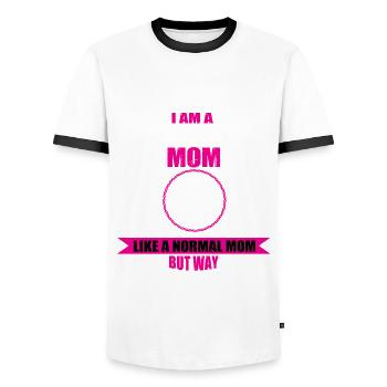 Infirmière autorisée Fête des mères - T-shirt contrasté Homme - blanc/noir - Devant - AI Model Female 172 light (172cm) & AI Model Male 178 dark (178cm)