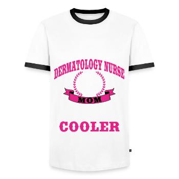 Dermatology Nurse Outfit Skin Care - Men's Ringer Shirt - white/black - Front - AI Model Female 172 light (172cm) & AI Model Male 178 dark (178cm)