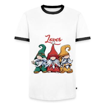 Infirmière ambulatoire de la Saint-Patrick - T-shirt contrasté Homme - blanc/noir - Devant - AI Model Female 172 light (172cm) & AI Model Male 178 dark (178cm)