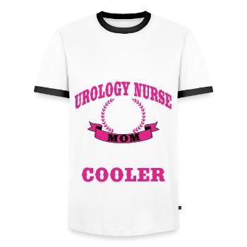 Urology, Nurse, Mom, Nephrology, Dialysis - Men's Ringer Shirt - white/black - Front - AI Model Female 172 light (172cm) & AI Model Male 178 dark (178cm)