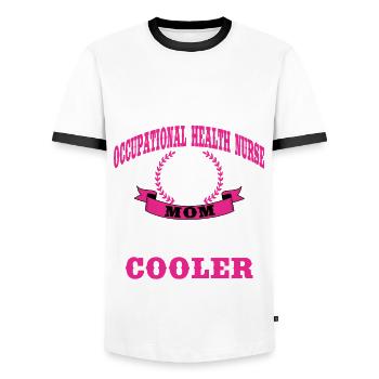 Occupational Health Nurse Mother Mother - Men's Ringer Shirt - white/black - Front - AI Model Female 172 light (172cm) & AI Model Male 178 dark (178cm)