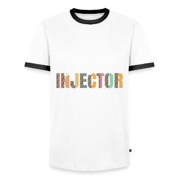 Botox injector - Men's Ringer Shirt - white/black - Front - AI Model Female 172 light (172cm) & AI Model Male 178 dark (178cm)