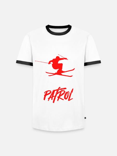 Après Sji Patrol - Men's Ringer Shirt - white/black