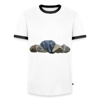 Funny Geologist Clothing Geology - Men's Ringer Shirt - white/black - Front - AI Model Female 172 light (172cm) & AI Model Male 178 dark (178cm)