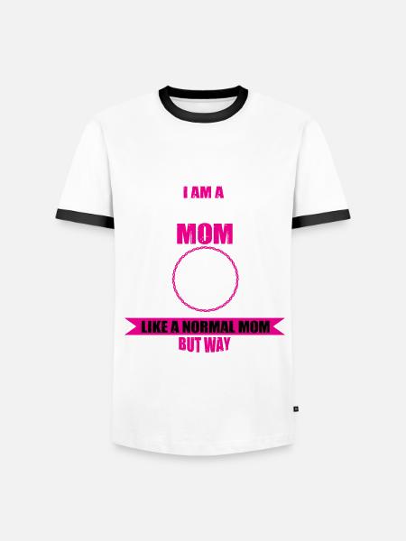 Funny Geography Lover Mom - Men's Ringer Shirt - white/black