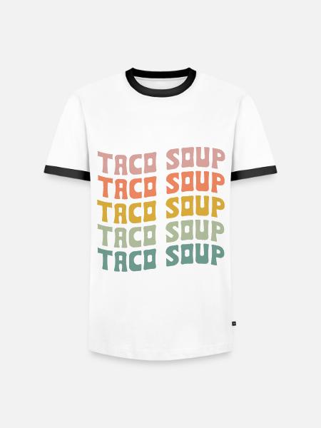 Taco Suppe - Männer Kontrast-T-Shirt - Weiß/Schwarz