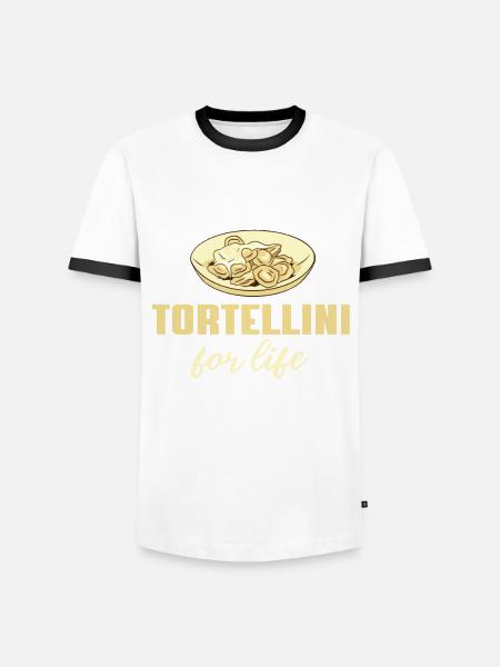 Tortellini for life - Men's Ringer Shirt - white/black