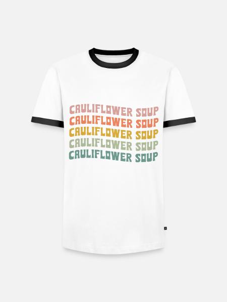 Cauliflower soup - Men's Ringer Shirt - white/black