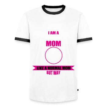 BlumenkBlumenkohlsuppe Mama - Männer Kontrast-T-Shirt - Weiß/Schwarz - Vorne - AI Model Female 172 light (172cm) & AI Model Male 178 dark (178cm)
