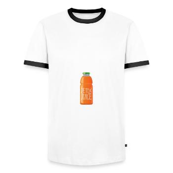 Detox Saft Humor Geschenk - Männer Kontrast-T-Shirt - Weiß/Schwarz - Vorne - AI Model Female 172 light (172cm) & AI Model Male 178 dark (178cm)