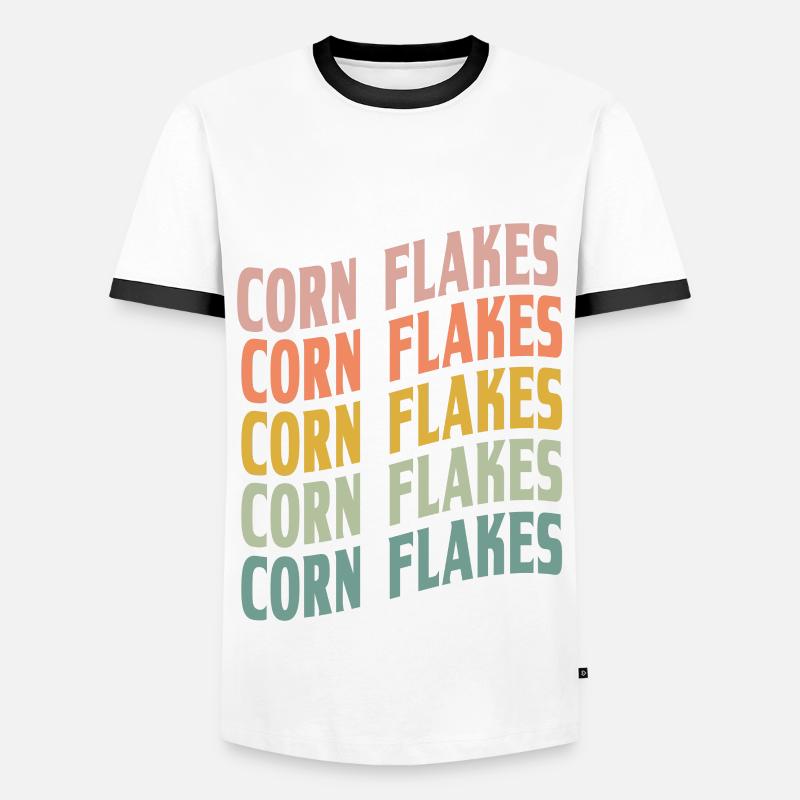 Corn flakes - Men's Ringer Shirt - white/black