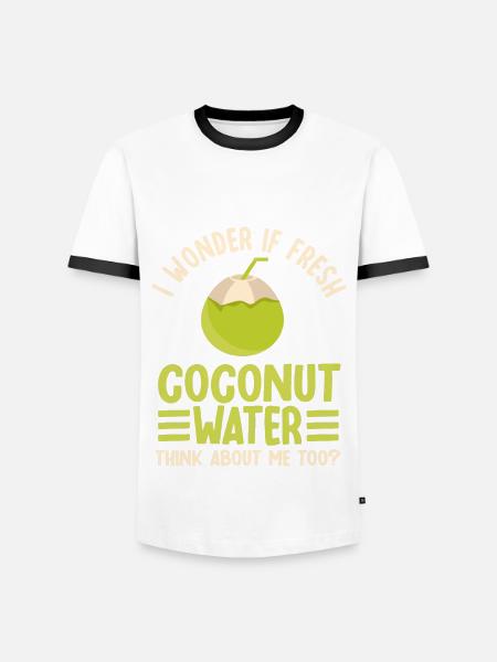 Coconut Water Lover - Men's Ringer Shirt - white/black