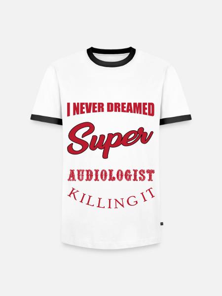 Funny audiologist saying - Men's Ringer Shirt - white/black