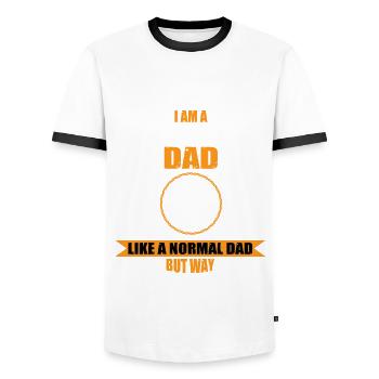 Chirurgisch-technischer Assistent Papa - Männer Kontrast-T-Shirt - Weiß/Schwarz - Vorne - AI Model Female 172 light (172cm) & AI Model Male 178 dark (178cm)