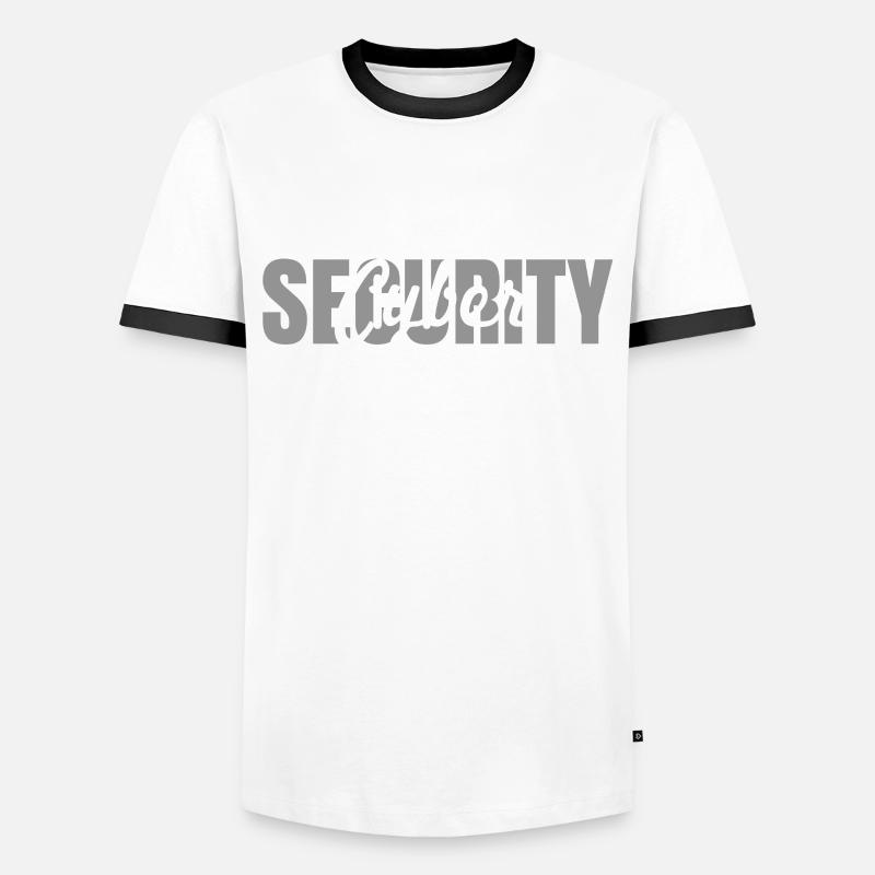 Cybersecurity - Men's Ringer Shirt - white/black