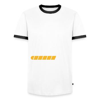 Chemise de degré de cybersécurité - T-shirt contrasté Homme - blanc/noir - Devant - AI Model Female 172 light (172cm) & AI Model Male 178 dark (178cm)
