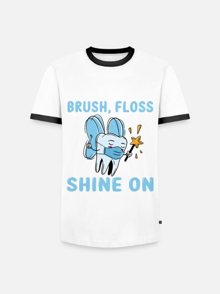 Cute Dentist Shirt Kids - Men's Ringer Shirt - white/black