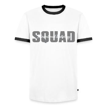 Escouade de radiologie interventionnelle - T-shirt contrasté Homme - blanc/noir - Devant - AI Model Female 172 light (172cm) & AI Model Male 178 dark (178cm)
