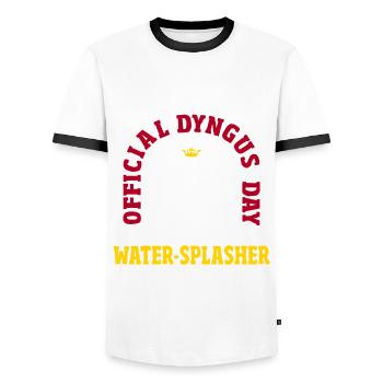 PolniscŚmigus-Dyngus Water Splash - Men's Ringer Shirt - white/black - Front - AI Model Female 172 light (172cm) & AI Model Male 178 dark (178cm)