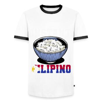 Philippinischer Reisliebhaber - Männer Kontrast-T-Shirt - Weiß/Schwarz - Vorne - AI Model Female 172 light (172cm) & AI Model Male 178 dark (178cm)