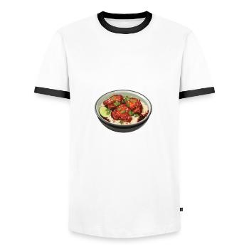 Bol Adobo Lola - T-shirt contrasté Homme - blanc/noir - Devant - AI Model Female 172 light (172cm) & AI Model Male 178 dark (178cm)