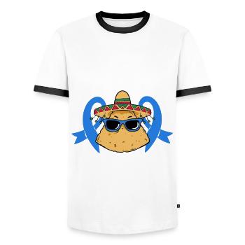 Diabetes-bewusstsein, Insulin-therapie, Blutzucker - Männer Kontrast-T-Shirt - Weiß/Schwarz - Vorne - AI Model Female 172 light (172cm) & AI Model Male 178 dark (178cm)