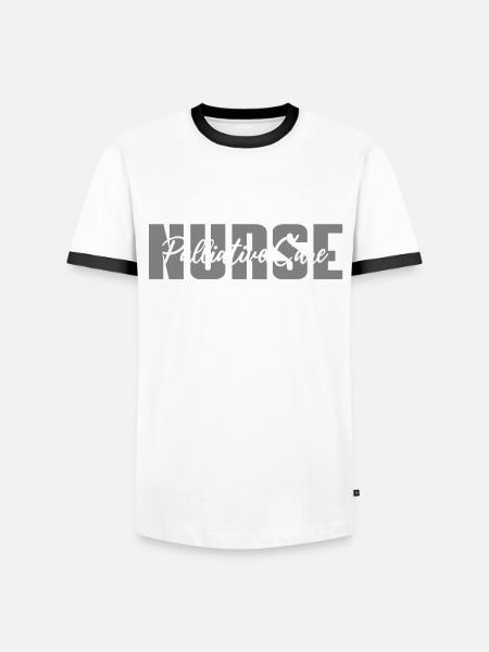 Palliative Care Nurse Design - Men's Ringer Shirt - white/black