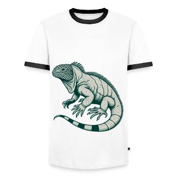 Ecuador Quito Guayaquil Ecuadorianische Kultur - Männer Kontrast-T-Shirt - Weiß/Schwarz - Vorne - AI Model Female 172 light (172cm) & AI Model Male 178 dark (178cm)