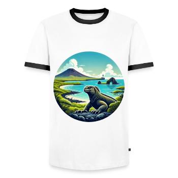 Ecuador Quito Guayaquil Ecuadorianische - Männer Kontrast-T-Shirt - Weiß/Schwarz - Vorne - AI Model Female 172 light (172cm) & AI Model Male 178 dark (178cm)