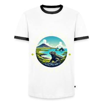 Ecuador Quito Guayaquil Ecuadorianische - Männer Kontrast-T-Shirt - Weiß/Schwarz - Vorne - AI Model Female 172 light (172cm) & AI Model Male 178 dark (178cm)