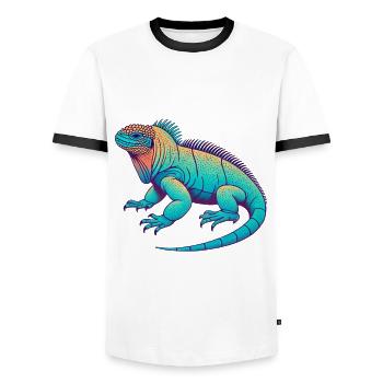 Ecuador Quito Guayaquil Ecuadorianische Kultur - Männer Kontrast-T-Shirt - Weiß/Schwarz - Vorne - AI Model Female 172 light (172cm) & AI Model Male 178 dark (178cm)