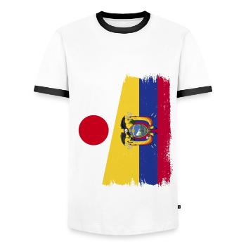 Ecuador Quito Guayaquil Ecuadorianische - Männer Kontrast-T-Shirt - Weiß/Schwarz - Vorne - AI Model Female 172 light (172cm) & AI Model Male 178 dark (178cm)