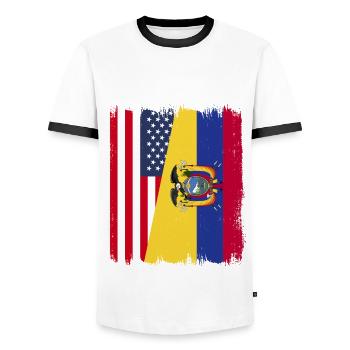 Ecuador Quito Guayaquil Ecuadorianische - Männer Kontrast-T-Shirt - Weiß/Schwarz - Vorne - AI Model Female 172 light (172cm) & AI Model Male 178 dark (178cm)