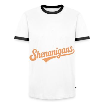 Half Century Shenanigans Party Hut Geburtstag - Männer Kontrast-T-Shirt - Weiß/Schwarz - Vorne - AI Model Female 172 light (172cm) & AI Model Male 178 dark (178cm)