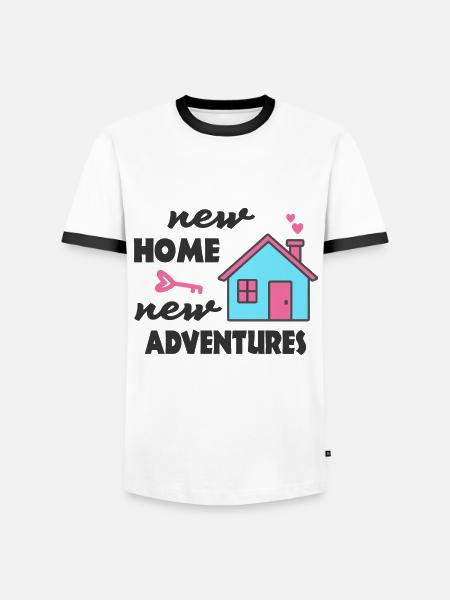 Housewarming party New Home New Adventures - Men's Ringer Shirt - white/black