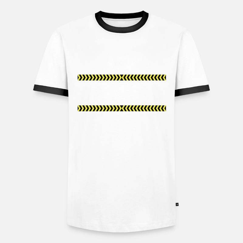 Danger Frame - Men's Ringer Shirt - white/black