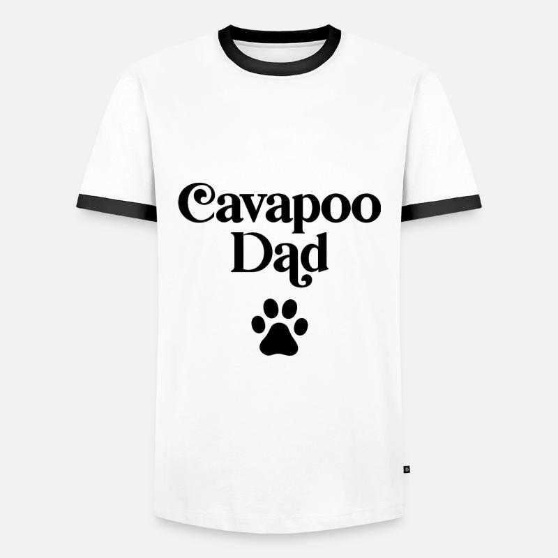 Cavapoo Dad - Men's Ringer Shirt - white/black