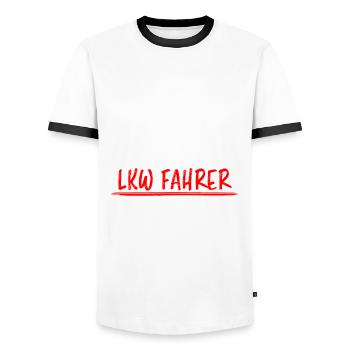 LKW Fahrer Lustige Spruch Lastkraftwagen Geschenk - Männer Kontrast-T-Shirt - Weiß/Schwarz - Vorne - AI Model Female 172 light (172cm) & AI Model Male 178 dark (178cm)