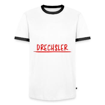 Drechsler Lustiger Spruch Drechseln Beruf Geschenk - Männer Kontrast-T-Shirt - Weiß/Schwarz - Vorne - AI Model Female 172 light (172cm) & AI Model Male 178 dark (178cm)