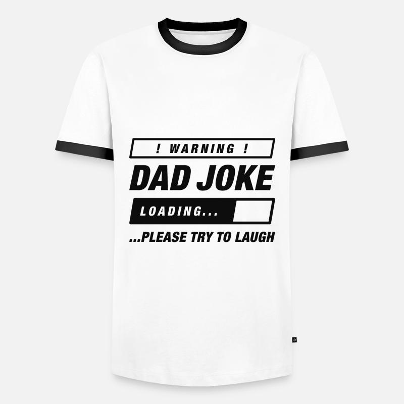 Dad Joke Loading - Men's Ringer Shirt - white/black