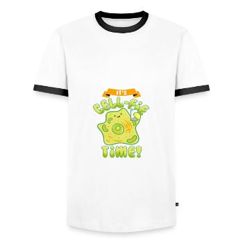 Handy Humor Es ist Cell Fie Time Selfie - Männer Kontrast-T-Shirt - Weiß/Schwarz - Vorne - AI Model Female 172 light (172cm) & AI Model Male 178 dark (178cm)