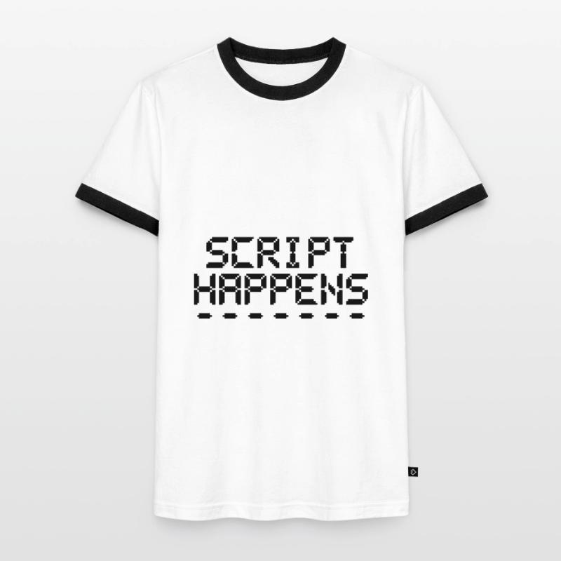 Le script de programmation informatique se produit Programmeur T-shirt contrasté Homme
