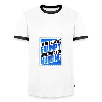 Les cadeaux qui coulent dans la boue ne sont pas toujours grincheux vont parfois - T-shirt contrasté Homme - blanc/noir - Devant - AI Model Female 172 light (172cm) & AI Model Male 178 dark (178cm)
