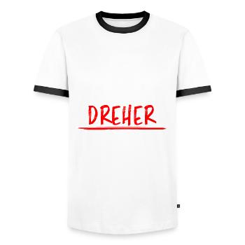 Dreher Lustiger Spruch Job Drehmaschinen Geschenk - Männer Kontrast-T-Shirt - Weiß/Schwarz - Vorne - AI Model Female 172 light (172cm) & AI Model Male 178 dark (178cm)