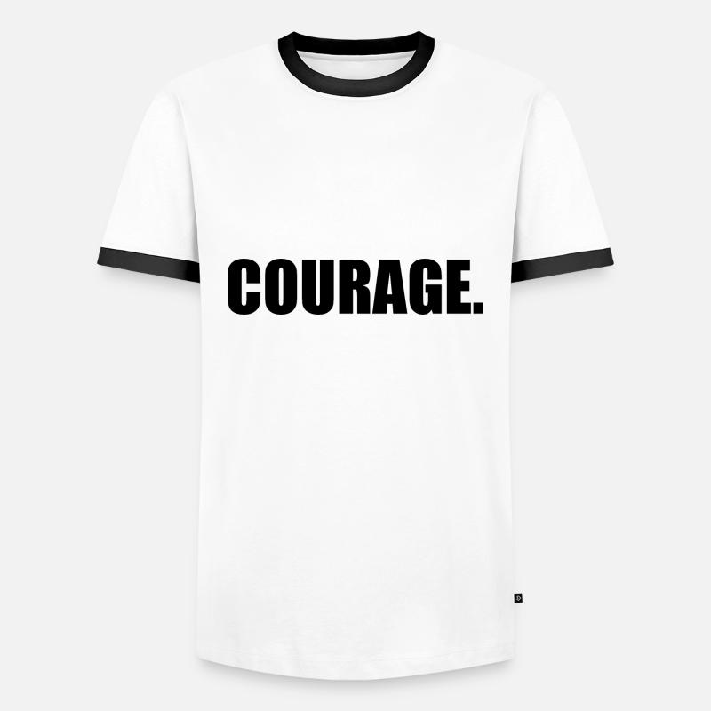 Courage - Men's Ringer Shirt - white/black
