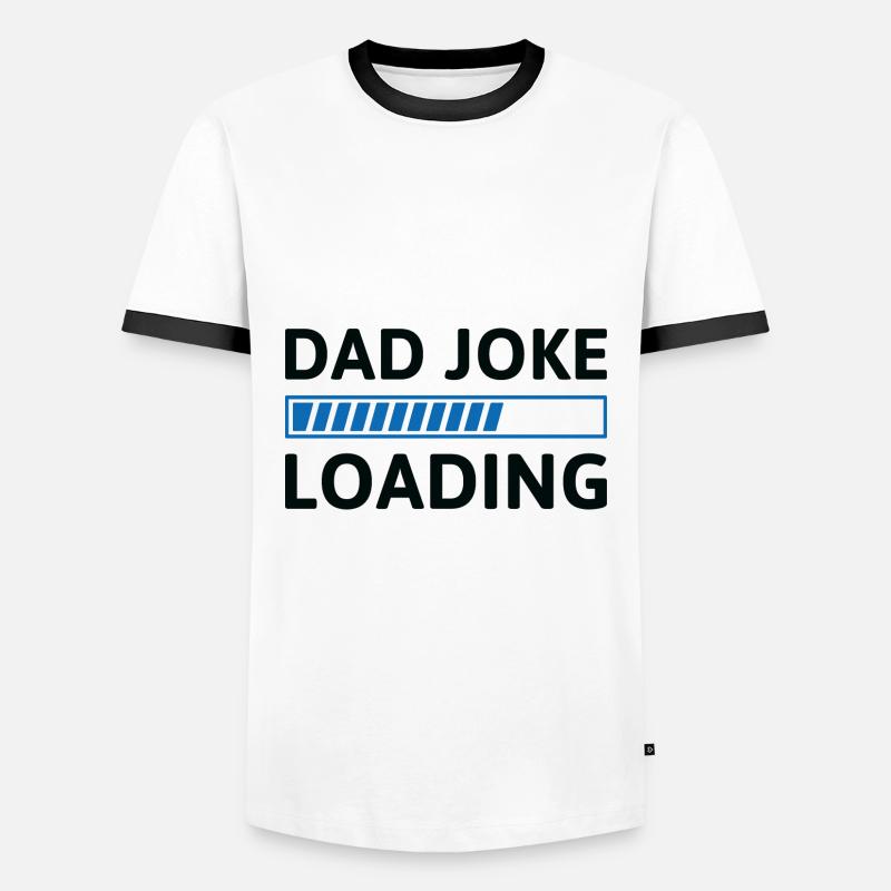 Dad Joke Loading - Men's Ringer Shirt - white/black